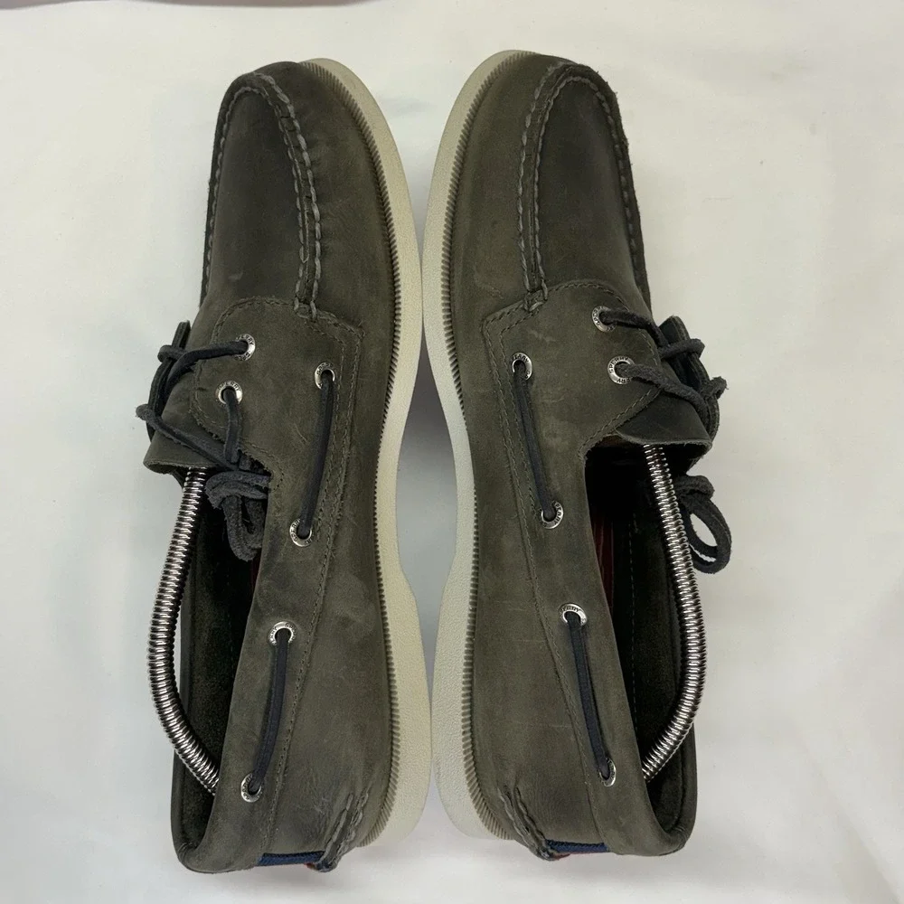 Sperry Top Sider A/O 2 Eye Boat Shoes Leather Men 11M Casual Preppy Gucci Stripe